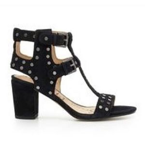 Sam Edelman Studded Cam Sandals in Black